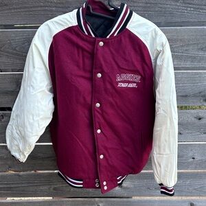 Aggies Maroon and White Varsity Jacket